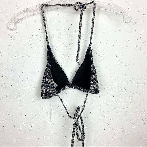 Athleta Martina Bikini Top Medium & Bikini Bottom Small Black Gray Geometric - Picture 5 of 9